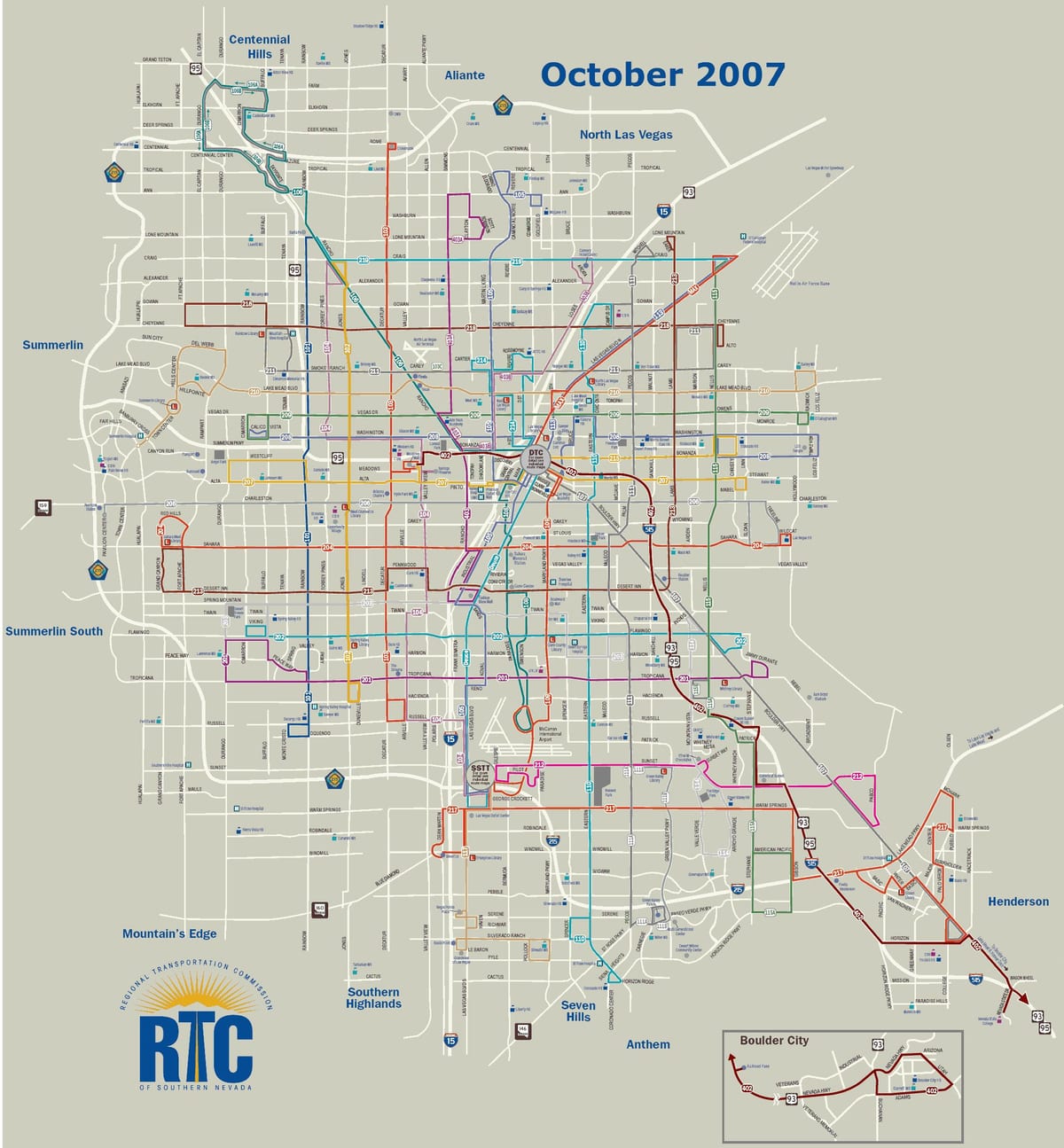 ラスベガスのバス路線図