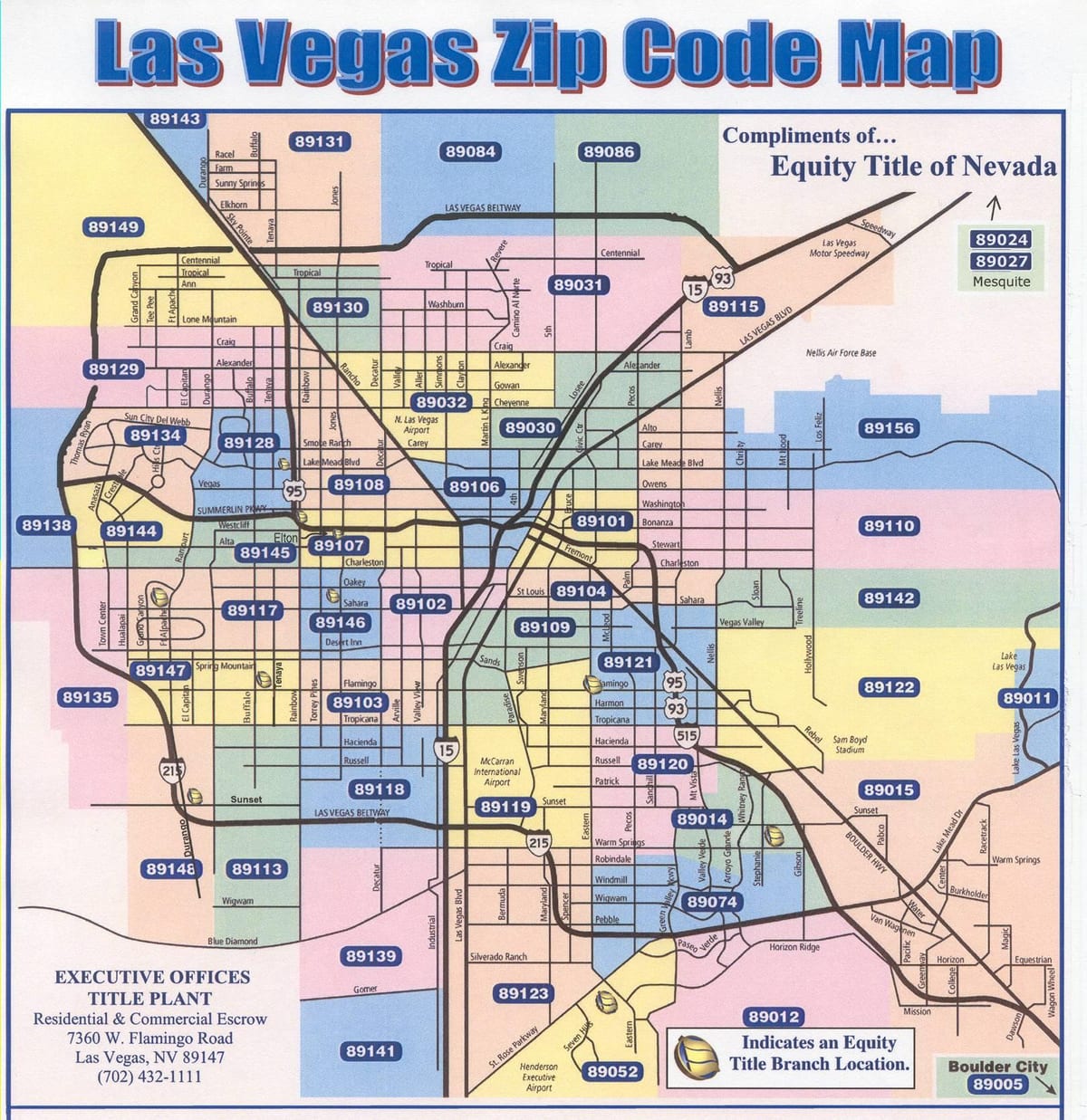 郵便番地図Las Vegas