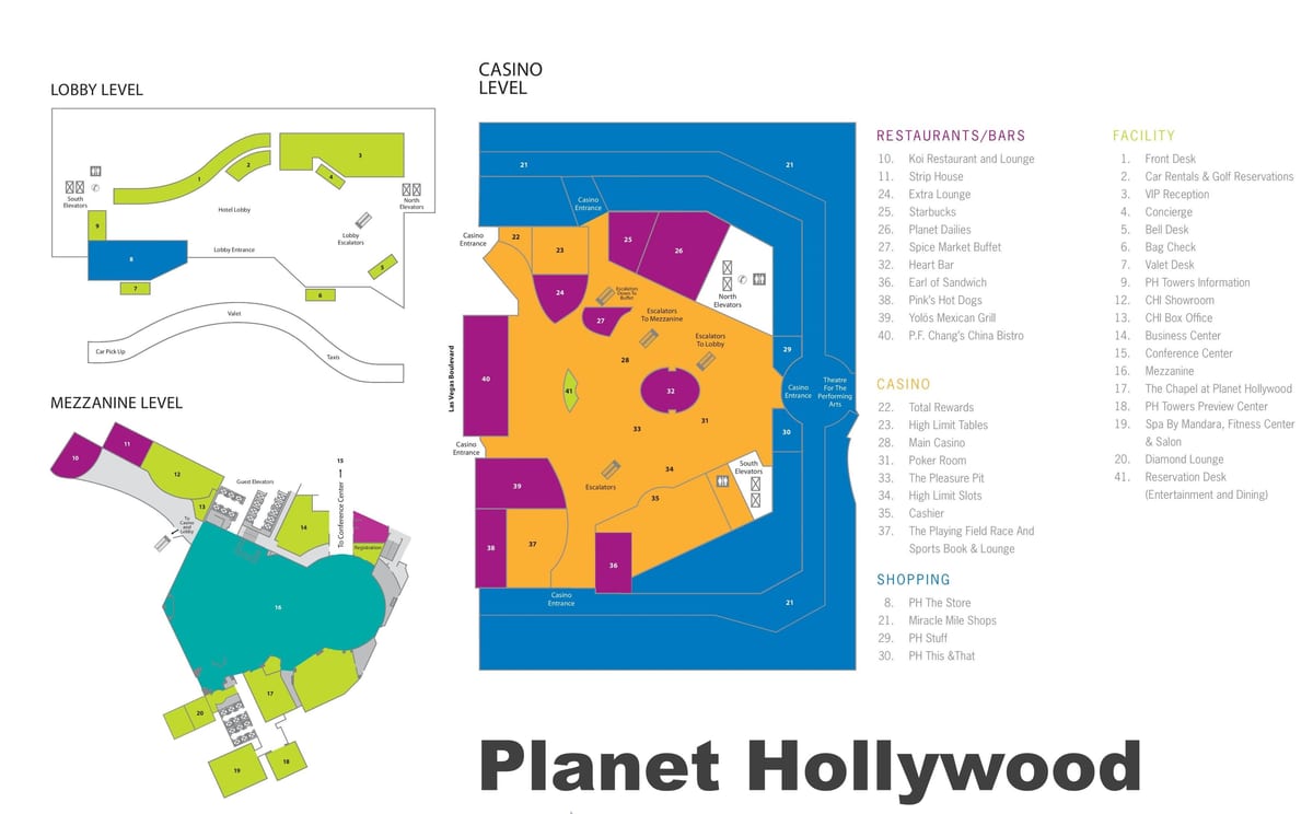 ラスベガスストリップ地図の星ハリウッド