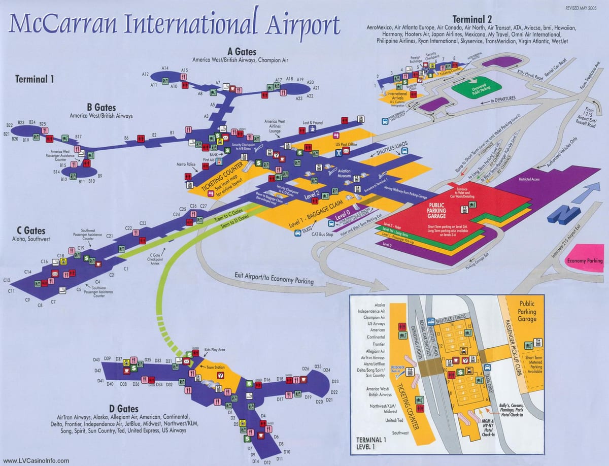 地図McCarran空港