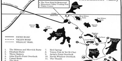 地図のモニュメントバレー
