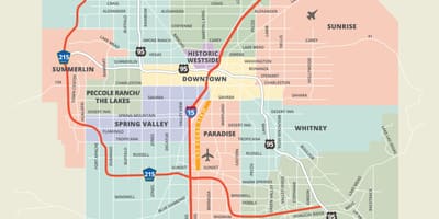地図Las Vegas nv